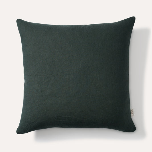 Forest Green Linen Cushion 22"