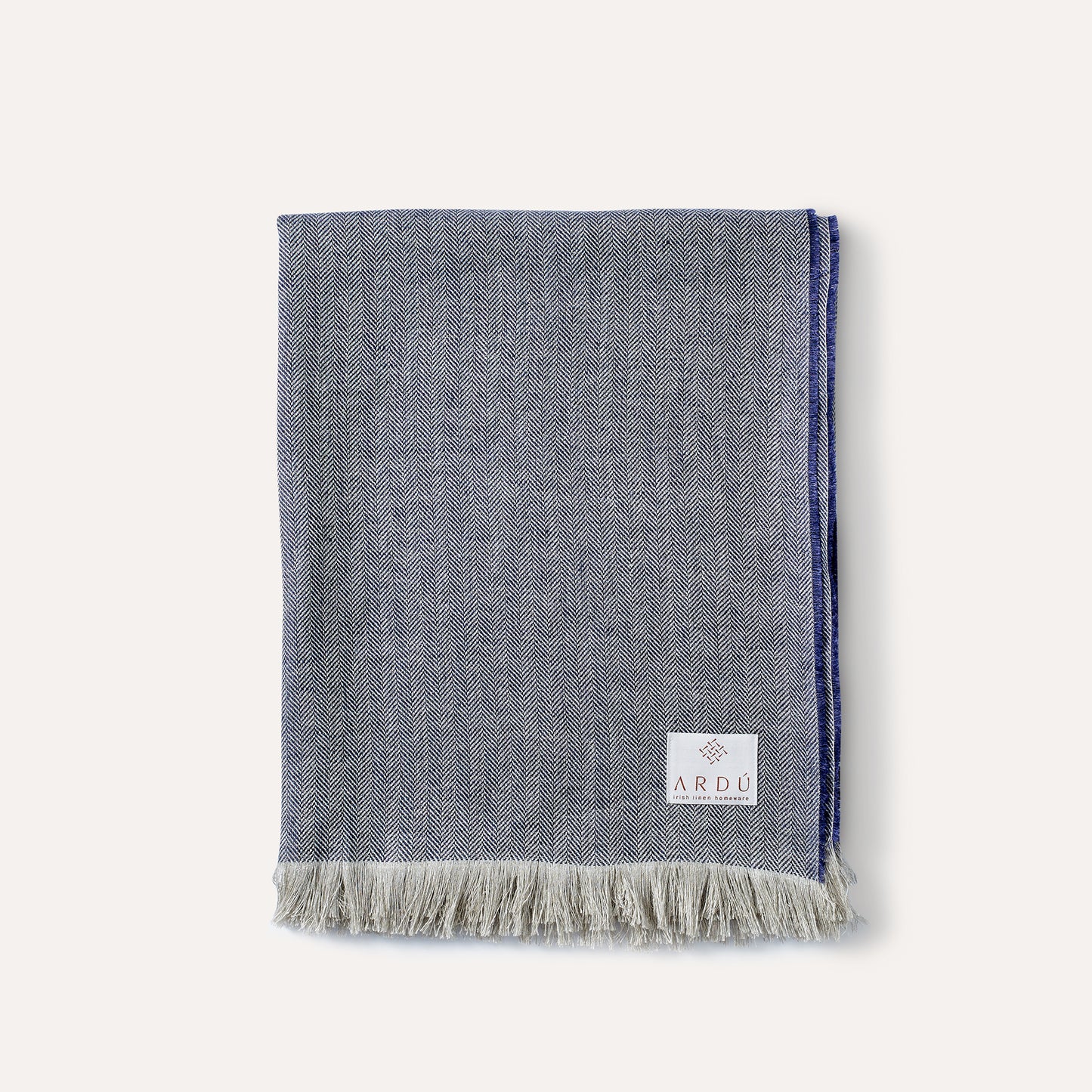 Denim Herringbone Throw